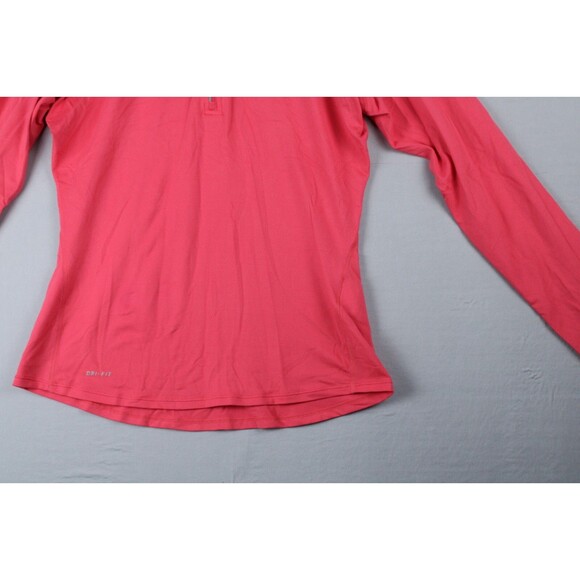 Nike Running Dri-Fit 1/4 Quarter Zip Long Sleeve Top Fuchsia Women’s Size Medium - Picture 9 of 15
